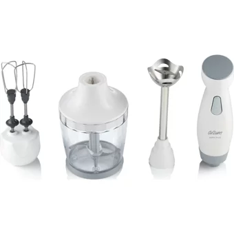 Arzum Soppa AR1010 Plastik Hazneli Çift Bıçaklı 3'lü Blender Seti Beyaz