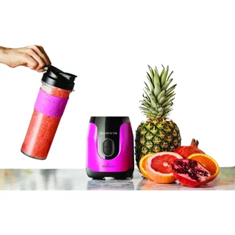 Karaca Blendfit Go 600 ml Plastik Hazneli Buz Kırıcılı 4 Bıçaklı Kişisel Tekli Mini Smoothie Blender Pembe