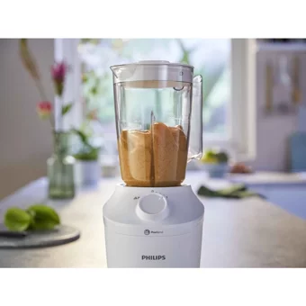 Philips 1900 ml Plastik Hazneli Buz Kırıcılı Turbolu Tekli Mini Sürahili Blender Beyaz