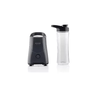 Schafer Stormy 600 ml Plastik Hazneli Buz Kırıcılı 4 Bıçaklı Kişisel İkili Sürahili Blender Antrasit