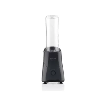 Schafer Stormy 600 ml Plastik Hazneli Buz Kırıcılı 4 Bıçaklı Kişisel İkili Sürahili Blender Antrasit