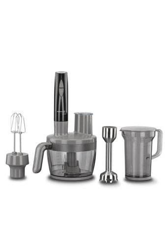 Korkmaz 1750 ml Plastik Hazneli Buz Kırıcılı 4 Bıçaklı 4'lü Blender Seti Siyah