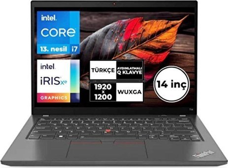Lenovo Thinkpad T14 Gen 4 21HES9GK00 015 Harici Intel Iris Xe Graphics Eligible Intel Core i7 1355U 16 GB Ram 512 GB SSD 14 inç WUXGA FreeDos Laptop