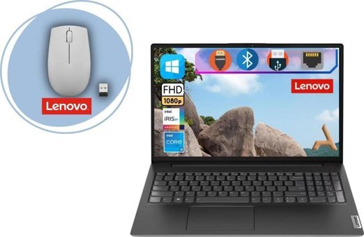 Lenovo V15 Gen 3 82TT00A5TX0245 Harici Intel Iris Xe Graphics Eligible Intel Core i5 1235U 8 GB Ram 128 GB SSD 15.6 inç Full HD FreeDos Laptop + Mouse