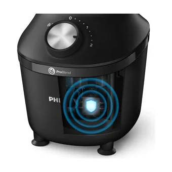 Philips Essential Advanced 500 ml Cam Hazneli Turbolu 6 Bıçaklı Tekli Smoothie Blender Siyah