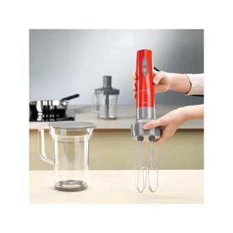 Korkmaz Vertex Mega 1250 ml Turbolu 4 Bıçaklı 4'lü Blender Seti Kırmızı