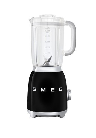 Smeg Linea 50's Retro Style 1500 ml Plastik Hazneli Buz Kırıcılı Turbolu 4 Bıçaklı Kişisel Tekli Sürahili Blender Siyah