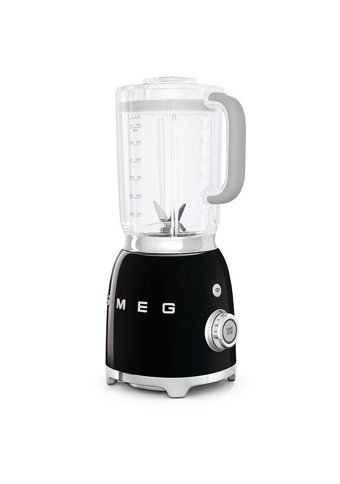 Smeg Linea 50's Retro Style 1500 ml Plastik Hazneli Buz Kırıcılı Turbolu 4 Bıçaklı Kişisel Tekli Sürahili Blender Siyah