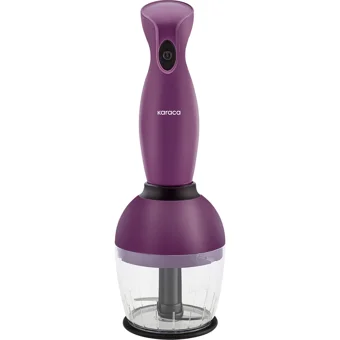 Karaca Maxiflow 700 ml Plastik Hazneli Buz Kırıcılı 4 Bıçaklı 3'lü Blender Seti Mor