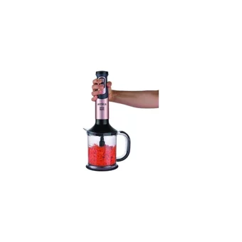 Arnica Diva Trend GH21593 1200 ml Plastik Hazneli Turbolu Çift Bıçaklı 3'lü Blender Seti Rose Gold