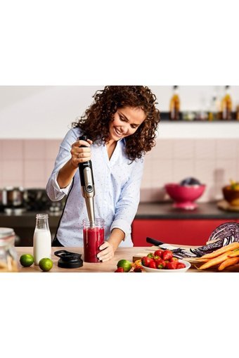 Philips 500 ml Plastik Hazneli Çift Bıçaklı Kişisel 4'lü Mini Blender Seti Siyah