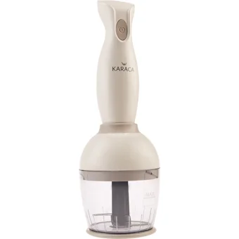 Karaca Pro- Latte Plastik Hazneli Turbolu 4 Bıçaklı 3'lü Blender Seti Krem
