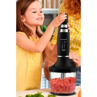 Goldmaster Rapido 800 ml Plastik Hazneli Turbolu 4 Bıçaklı 3'lü Blender Seti Siyah