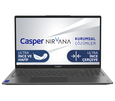 Casper NIRVANA X700.1235-8V00X-G-F Harici Intel Iris Xe Graphics Eligible Intel Core i5 1235U 8 GB Ram 500 GB SSD 15.6 inç Full HD FreeDos Laptop