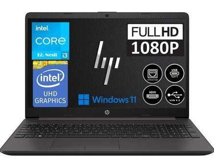 HP 250 G9 6Q8N8ESWP02 Harici Intel UHD Graphics Intel Core i3 1215U 8 GB Ram 512 GB SSD 15.6 inç Full HD Windows 11 Pro Laptop
