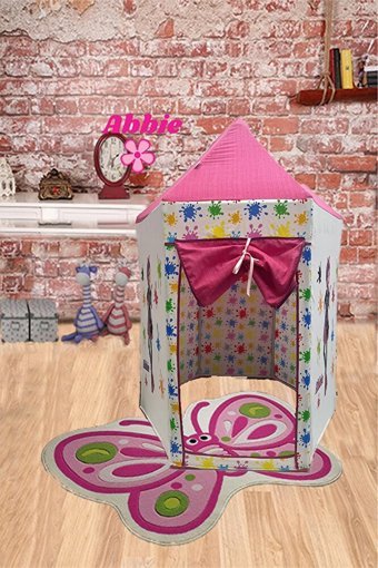 Abbie Çitlenbik Şato Füze Kız Şato Oyun Çadırı Pembe