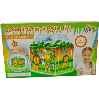 Erzi 312 Ev Unisex Sevimli Orman Oyun Çadırı Sarı