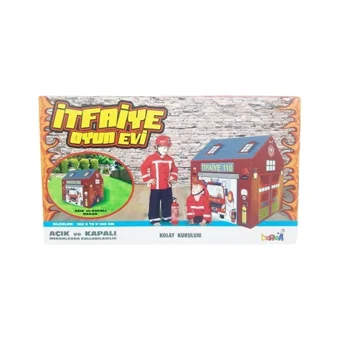 Beren Oyuncak İtfaiye 222 Ev Unisex İtfaiye Oyun Çadırı Kırmızı
