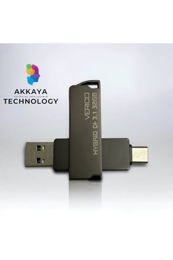 Verico Hybrid C+ USB 3.1 Usb Type-C 32 GB Flash Bellek Siyah