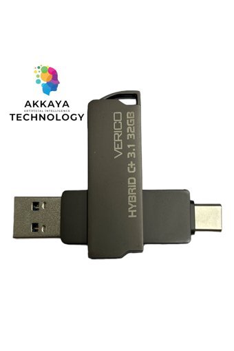 Verico Hybrid C+ USB 3.1 Usb Type-C 32 GB Flash Bellek Siyah