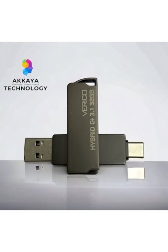 Verico Hybrid C+ USB 3.1 Usb Type-C 32 GB Flash Bellek Siyah