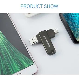 Yvonne Y40D USB 3.0 Usb Type-C 128 GB Flash Bellek Siyah