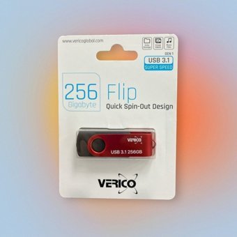 Verico Flip USB 3.1 Usb Type-A 256 GB Flash Bellek Siyah Kırmızı