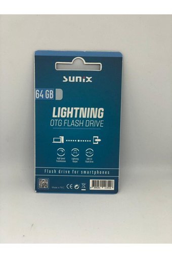 Sunix Mini Çift Taraflı USB 2.0 Lightning 64 GB Flash Bellek Gümüş