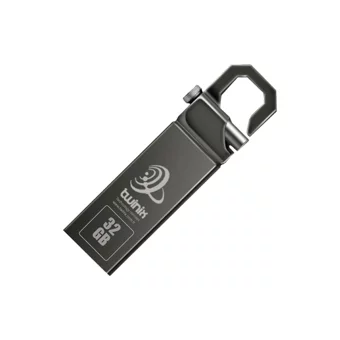 Twinix Şifreli USB 2.0 Usb Type-A 32 GB Flash Bellek Siyah Gri