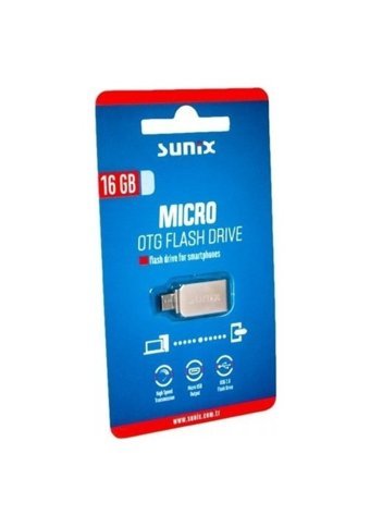 Sunix Çift Taraflı USB 3.0 Micro Usb 16 GB Flash Bellek Gümüş