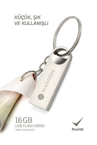 Maxron USB 2.0 Usb Type-A 16 GB Flash Bellek Gümüş