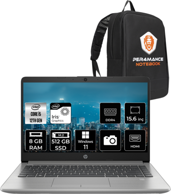 HP 250 G9 723P6EA Harici Intel Iris Xe Graphics Eligible Intel Core i5 1240P 8 GB Ram 512 GB SSD 15.6 inç Full HD Windows 11 Home Laptop + Çanta