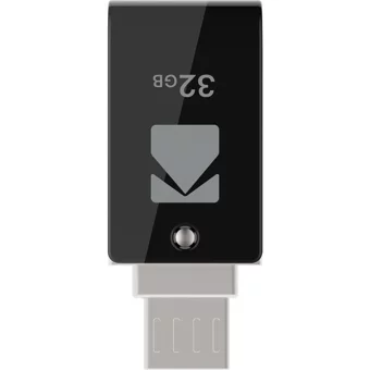 Kodak K230 Çift Taraflı USB 3.1 Usb Type-C 32 GB Flash Bellek Siyah