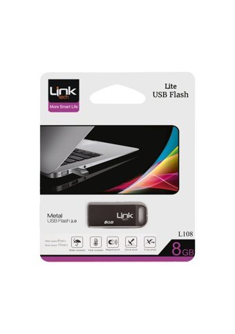 Linktech Lite L108 USB 2.0 Usb Type-A 8 GB Flash Bellek Siyah