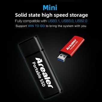 Arealer USB 2.0 Usb Type-A 64 GB Flash Bellek Kırmızı