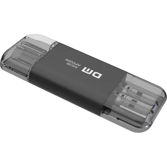 Dm APD005 Çift Taraflı USB 3.1 Lightning - Type-C 64 GB Flash Bellek Siyah