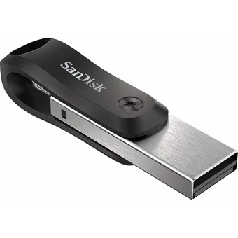 Sandisk IXpand Go Sdıx60N-128G-Gn6Ne Çift Taraflı USB 3.0 Lightning 128 GB Flash Bellek Gümüş