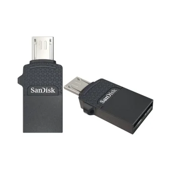 Sandisk Dual Drive Sddd1-016G-G35 Mini Çift Taraflı USB 2.0 Micro Usb 16 GB Flash Bellek Siyah