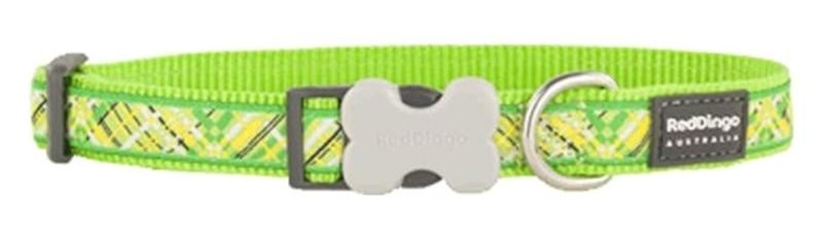 Red Dingo Flanno Lime Airtag Boyun Köpek Tasmaları Sarı