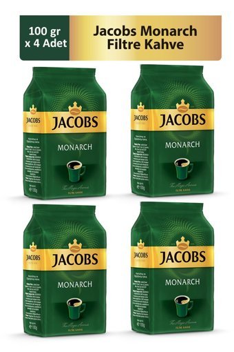 Jacobs Monarch Brezilya Arabica Öğütülmüş Fitre Kahve 4x100 gr