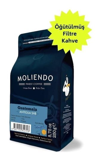 Moliendo Guatemala Antigua Shb Çikolata Aromalı Guatemala-Antigua Arabica Öğütülmüş Fitre Kahve 250 gr