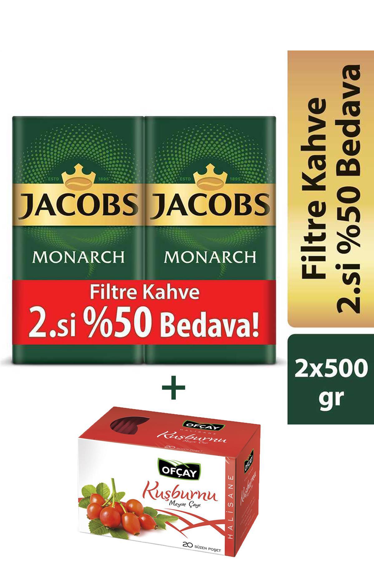 Jacobs Monarch Brezilya Arabica Öğütülmüş Fitre Kahve 2x500 gr