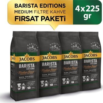 Jacobs Barista Editions Arabica Öğütülmüş Fitre Kahve 4x225 gr