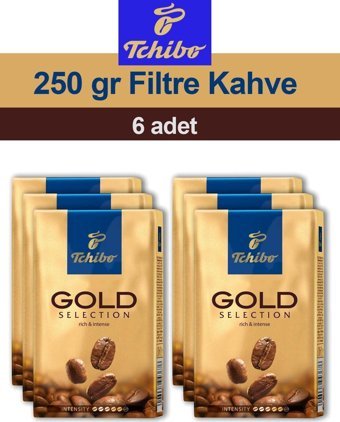 Tchibo Gold Selection Arabica Öğütülmüş Fitre Kahve 6x250 gr