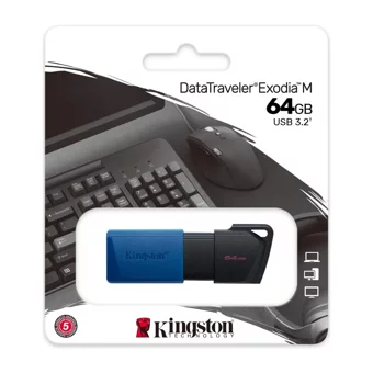 Kingston Data Traveler Exodia M USB 3.2 Usb Type-A 64 GB Flash Bellek Siyah