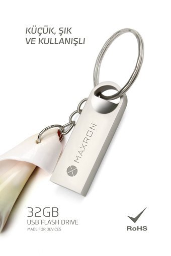Maxron USB 2.0 Usb Type-A 32 GB Flash Bellek Gümüş