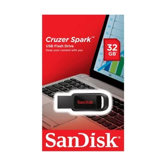 Sandisk Cruzer Spark Sdcz61-064G-G35 USB 2.0 Usb Type-A 32 GB Flash Bellek Siyah