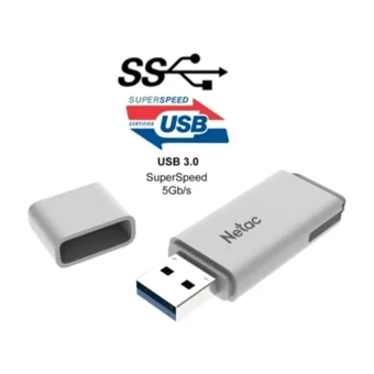 Netac NT03U185N-128G-30WH USB 3.0 Usb Type-A 128 GB Flash Bellek Beyaz