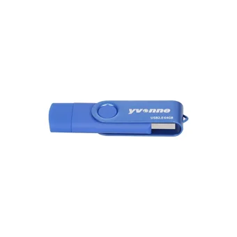 Yvonne Yt602-2 Çift Taraflı USB 2.0 Usb Type-A 64 GB Flash Bellek Mavi