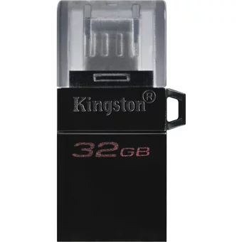 Kingston Data Traveler Microduo3 Gen2 Çift Taraflı USB 3.2 Usb Type-A Micro-A 32 GB Flash Bellek Siyah